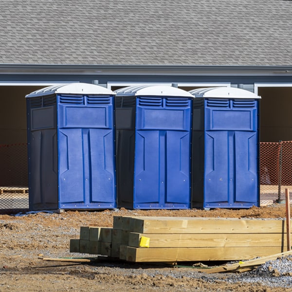 how often are the porta potties cleaned and serviced during a rental period in Lennox